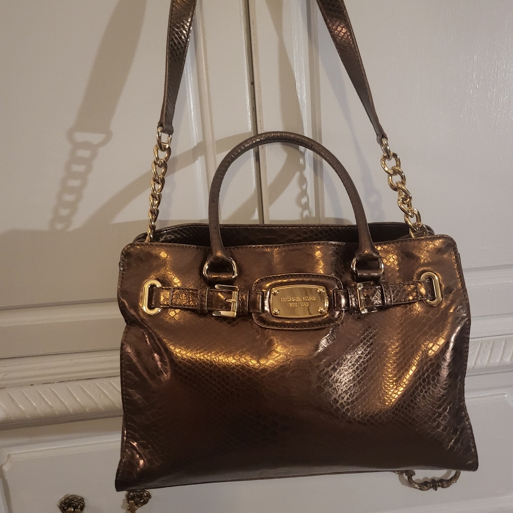 Michael kors croc embossed bag